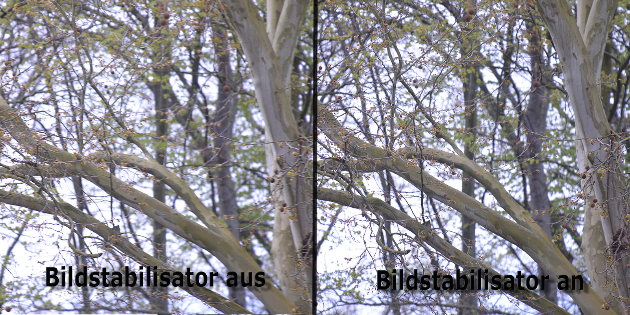 Bildstabilisator an und aus